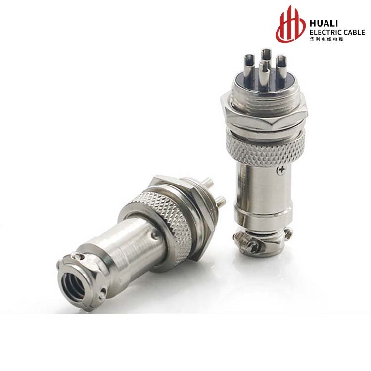 Aviation Plug Metal Connector 16mm 2 3 4 5 6 8 9 Pin GX16-2 Pin docking type plug