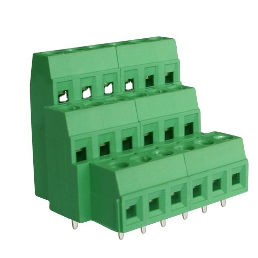 Electrical 3 Levels Euro PCB Screw Terminal Block Power Terminal Connectors