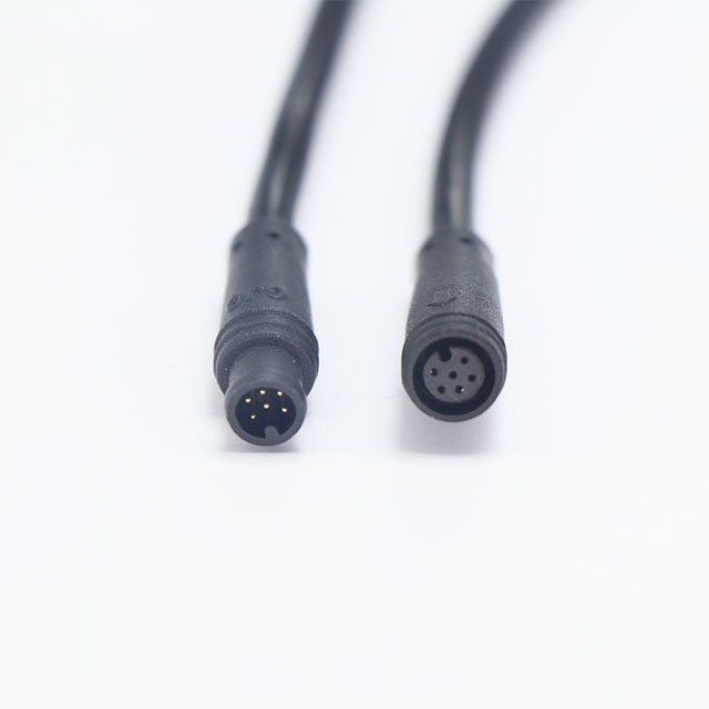 customized m8 6pin IP65 waterproof motor bike electric car motor scooter connector