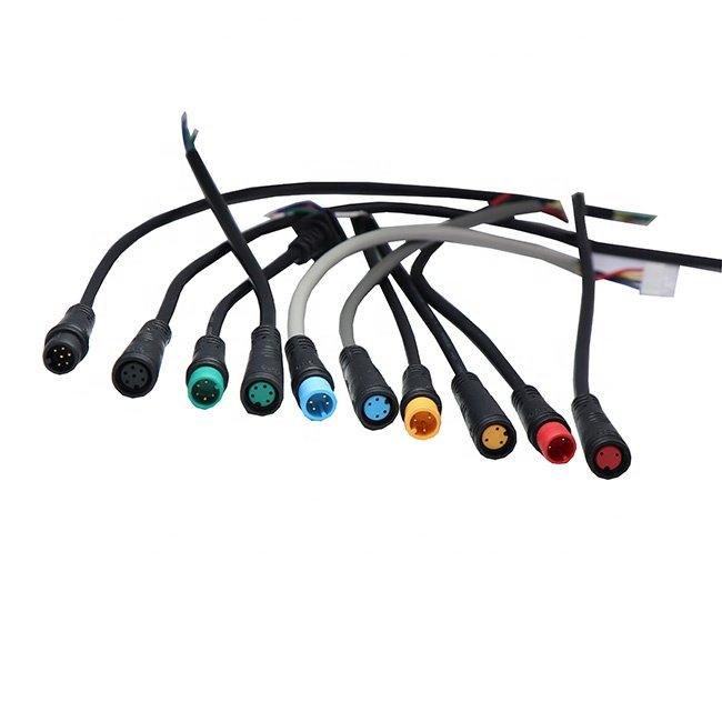 customized m8 6pin IP65 waterproof motor bike electric car motor scooter connector