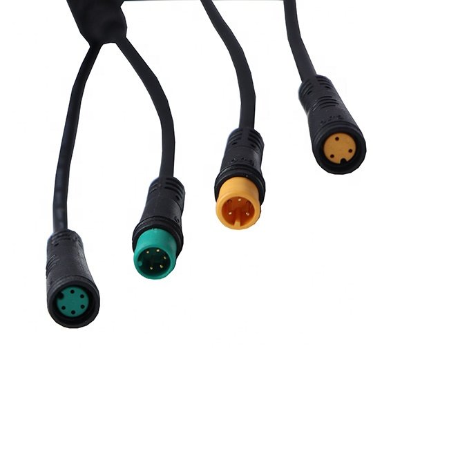 customized m8 6pin IP65 waterproof motor bike electric car motor scooter connector