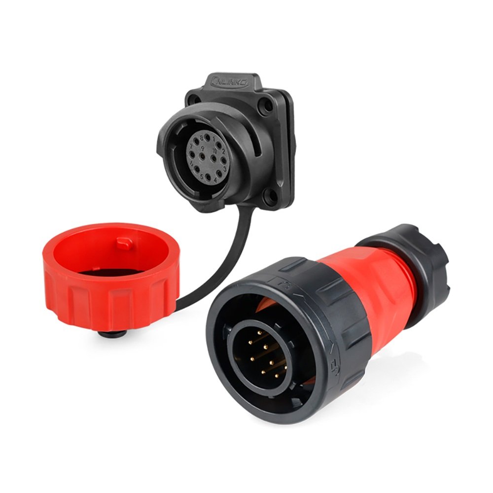 Cnlinko Customizable YM24 Ribbon Cord Power Connector 2P Circular Aviation Plug with 3 4 10 12 19 24 Pin Waterproof IP68 Rated