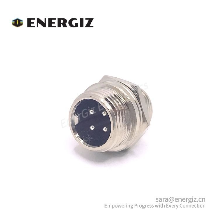 Aviation Plug GX12-4 4pin 12mm Male Female Panel Metal Connector