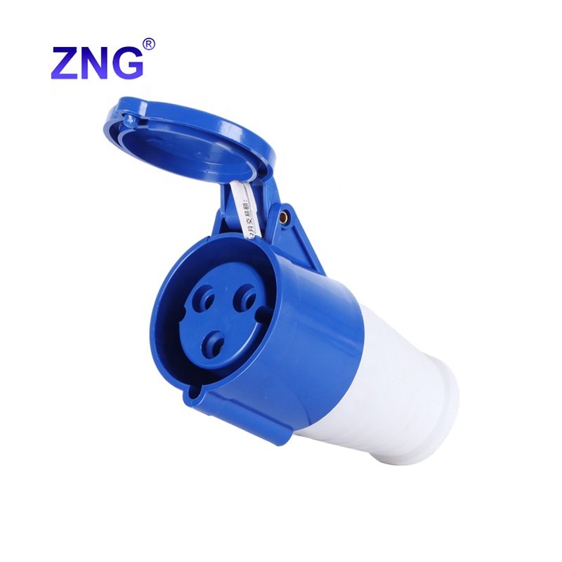 ZNG-223 IP44 Single Phase 32A 3 Pin Industrial Female Socket 220V 32 Amps Industrial Connector