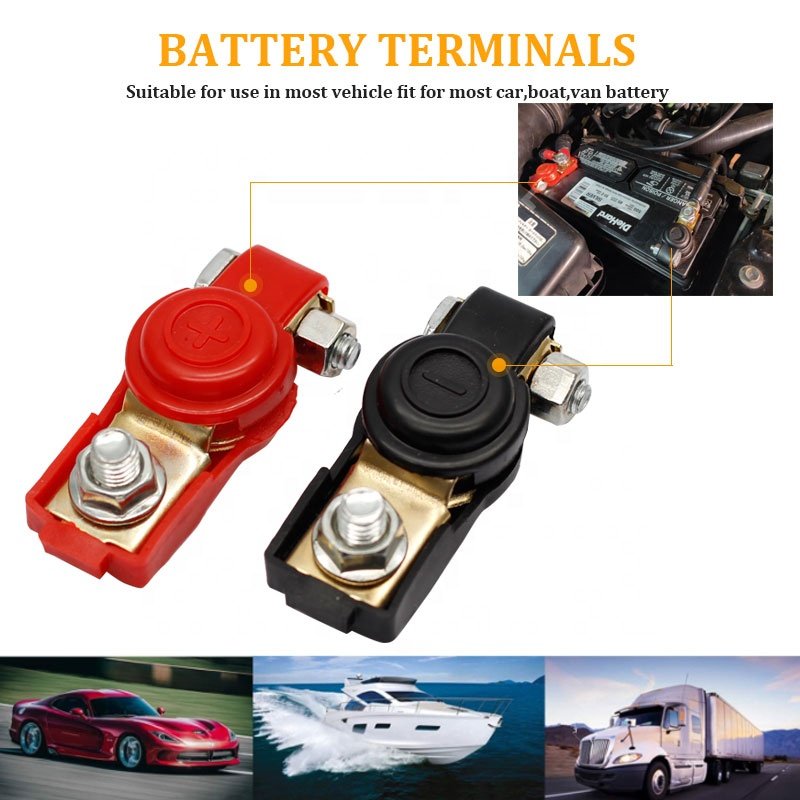 Battery Batteries Terminal Connector Accessories Brass Terminal Clamps-Connectors Battery Terminal with Cover