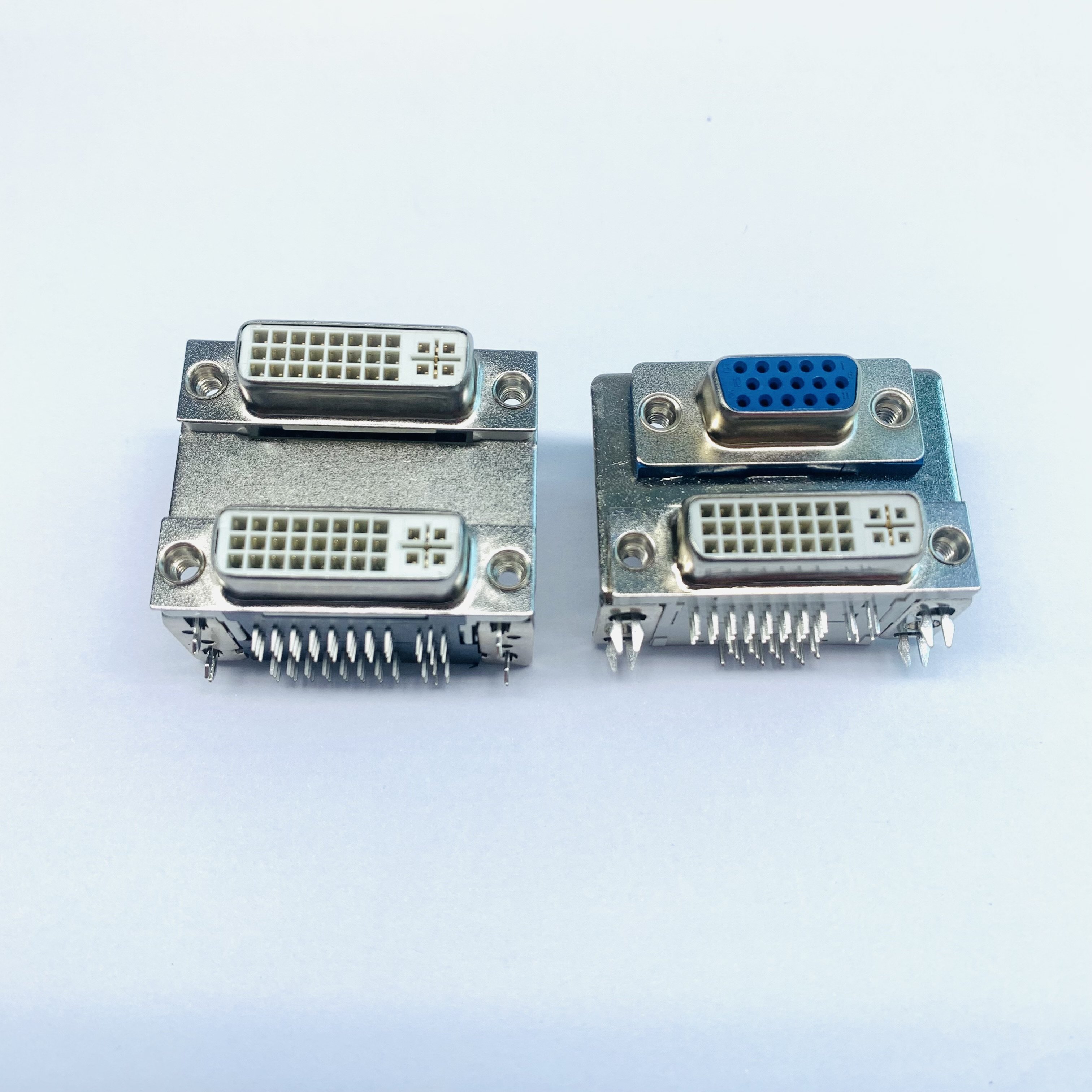 Wholesale Dual Port Male Type DVI Connector Socket D-Sub Connectors