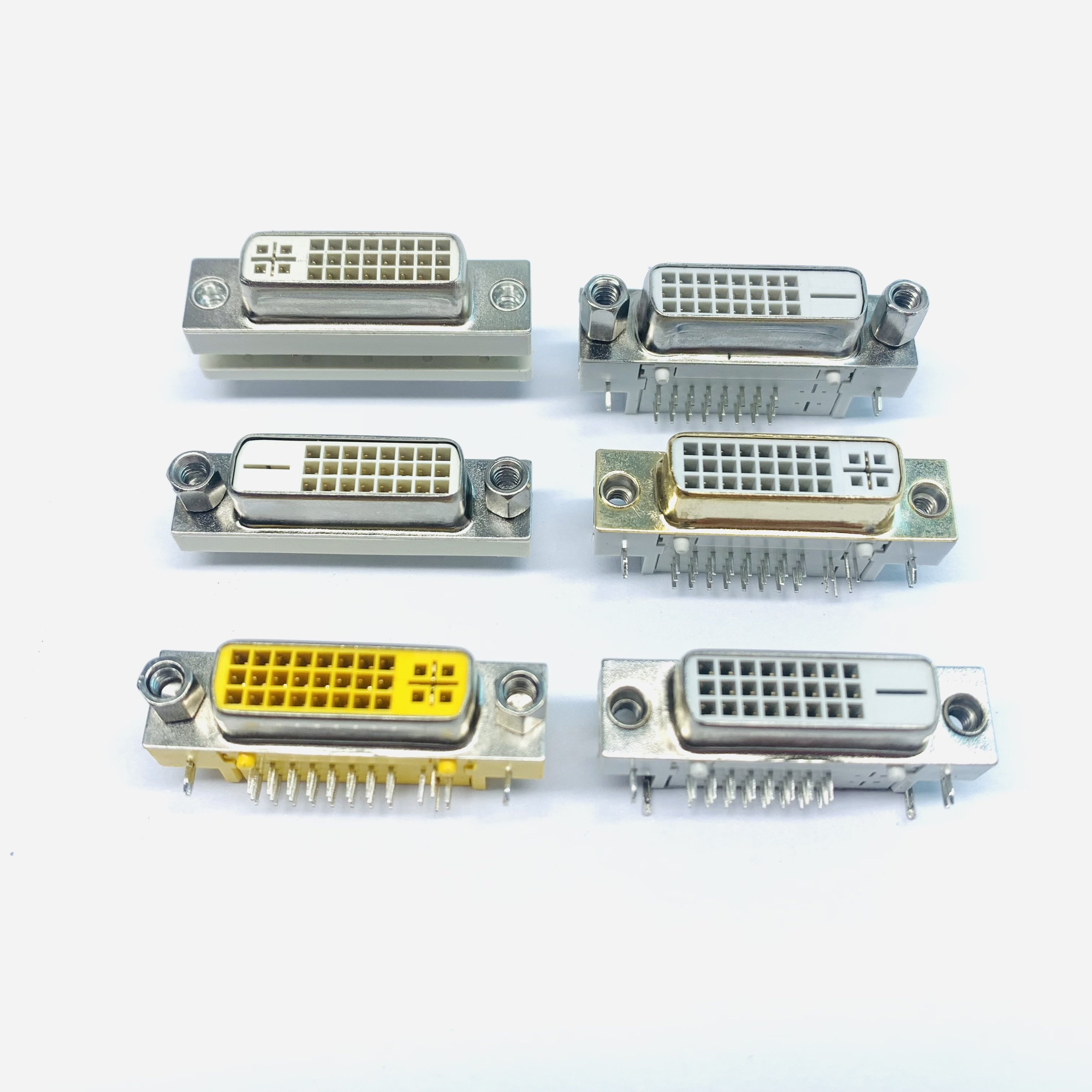 Wholesale Dual Port Male Type DVI Connector Socket D-Sub Connectors