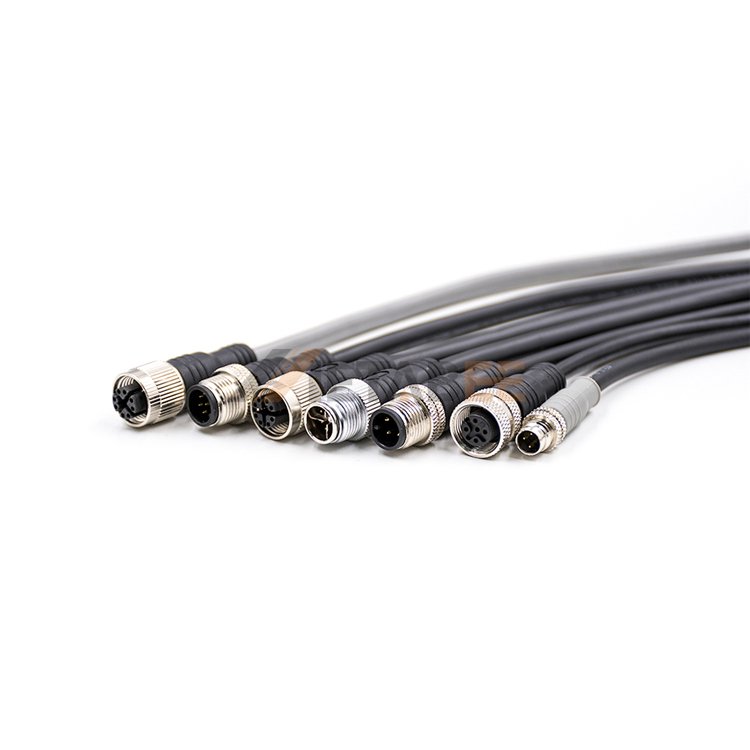 M12 L Code L-Coded Cable Connector 5 Pin Male To Female 1m