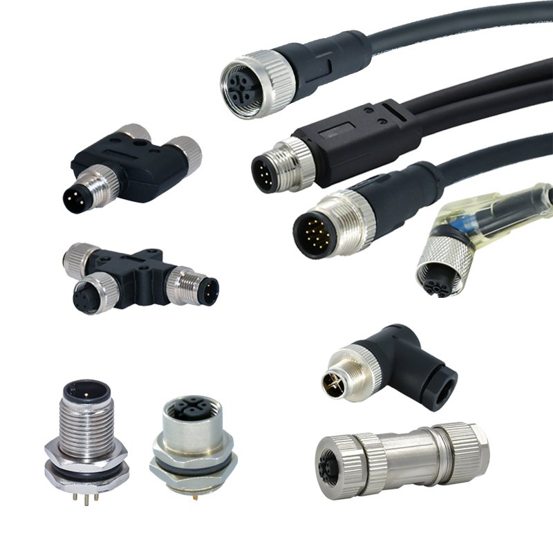 Custom Molded M12 Cable Male Female Plug Connector 3 4 5 8 12 17 Pin Sensor Outdoor Light Led Waterproof Aviation Wire