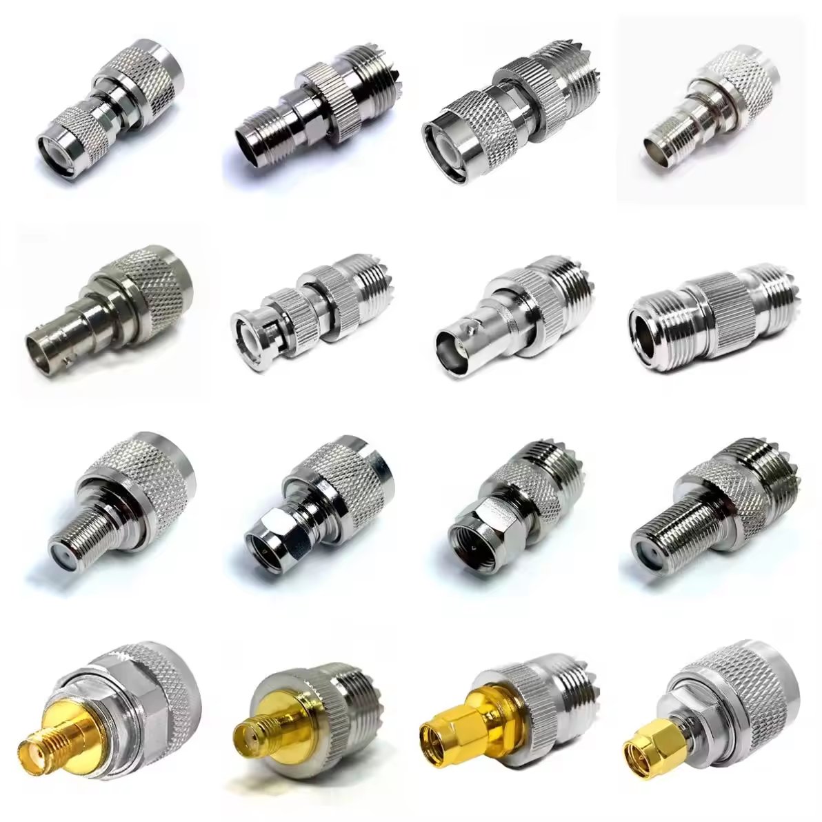 Factory UHF Male PL259 Female SO239 To UHF TNC BNC FME SMA F N Type Male Plug Female Jack RF Coax Coaxial Adapter connectors