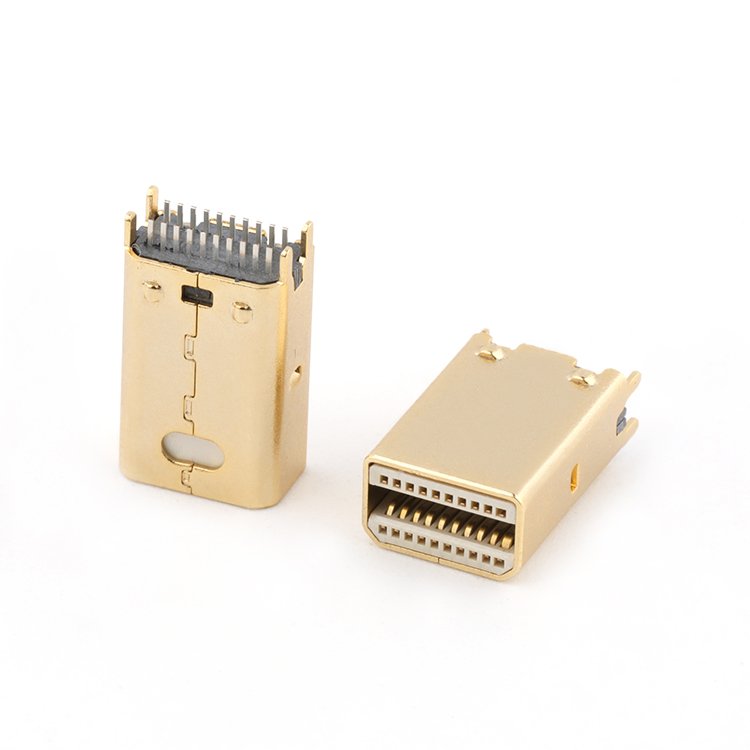 Gold Plating Mini DP 20Pin Male Connector Splint 1.6MM Mini Display Port Connector