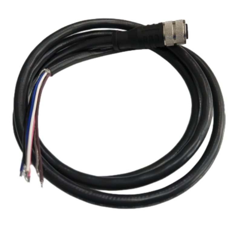 Gseetech M16 A Code 6pins Straight Wire Connector With Molded Cable