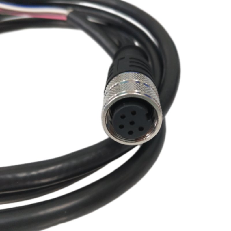 Gseetech M16 A Code 6pins Straight Wire Connector With Molded Cable