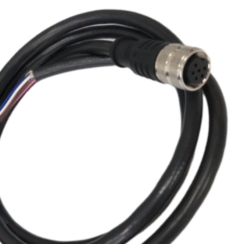 Gseetech M16 A Code 6pins Straight Wire Connector With Molded Cable