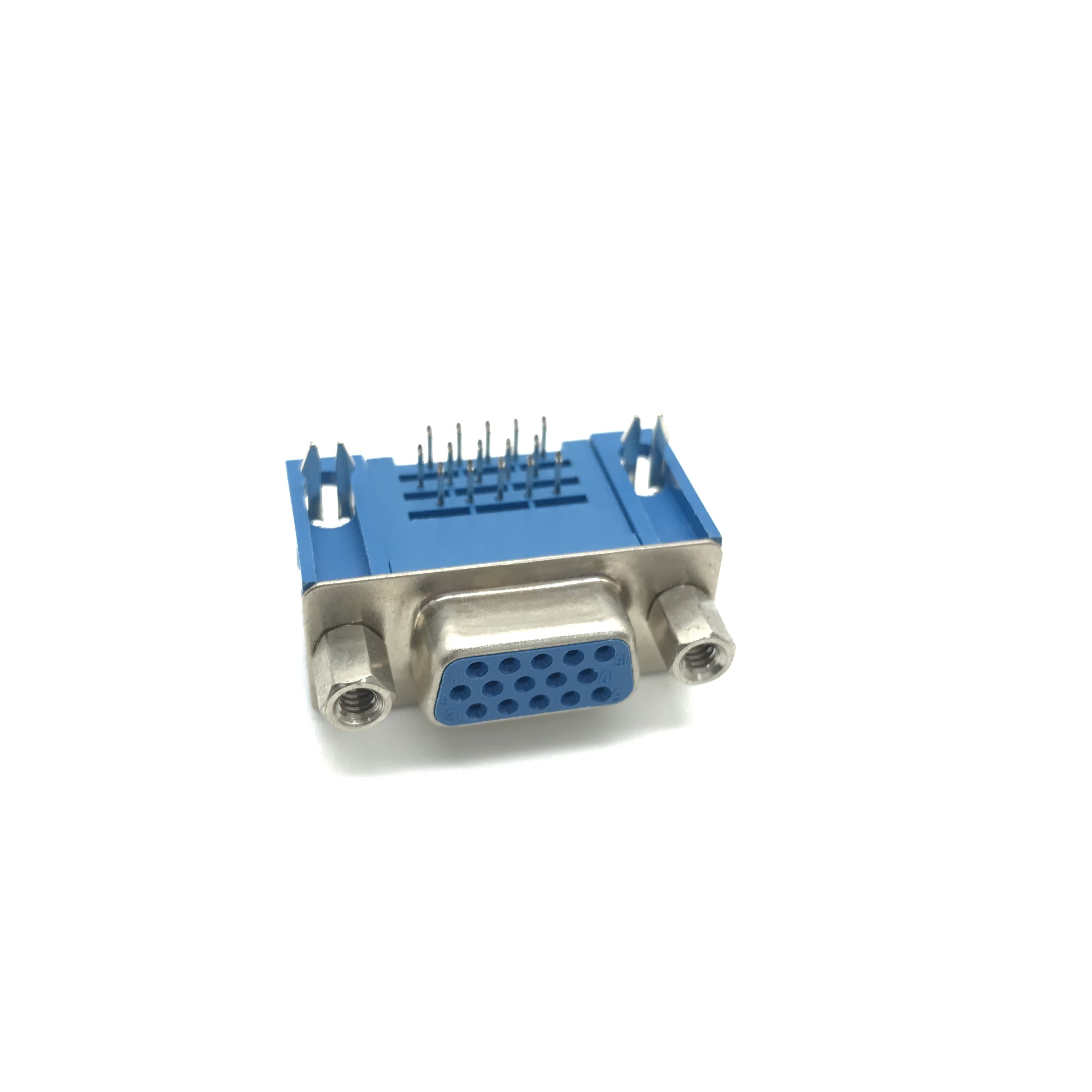 D_SUB HDR15P vga adapter Socket 3Rows Blue Parallel Port D Sub PCB 90 Degree Female/Male vga d_sub connector