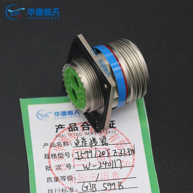 Huadespace Factory outlet 2 Pin Plug Socket D38999 J599-26FE32SN Circular Electric Connector for Aviation