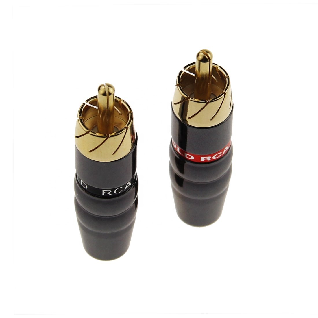 High End Gold Plated RCA Male Plugs Connectors for Speaker Audio cable connect