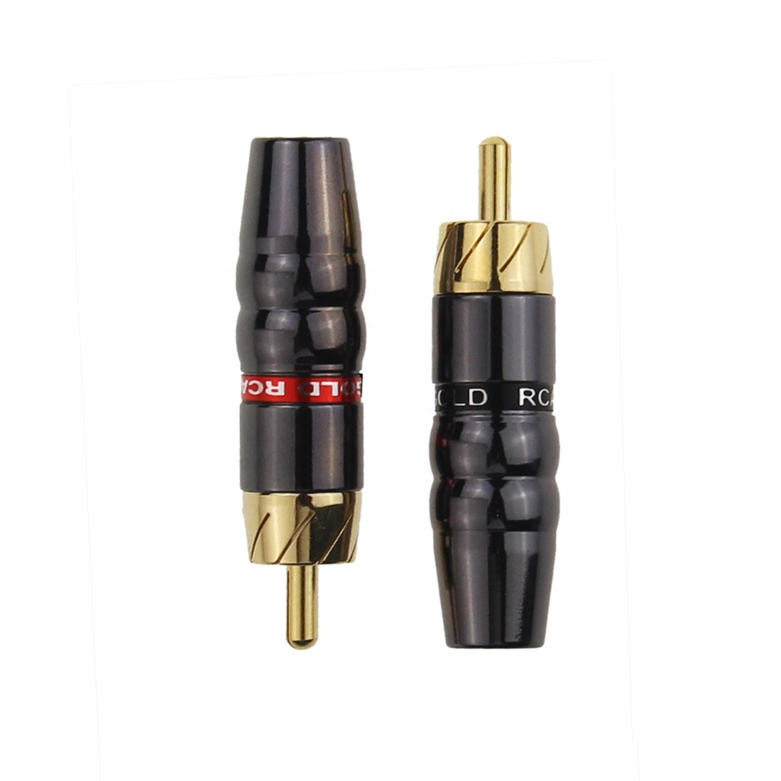 High End Gold Plated RCA Male Plugs Connectors for Speaker Audio cable connect