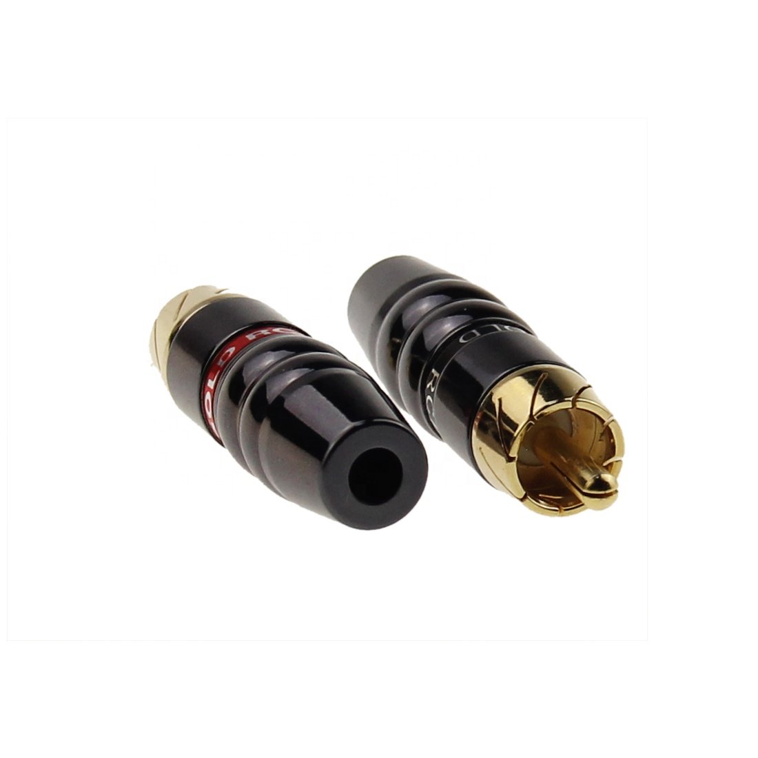 High End Gold Plated RCA Male Plugs Connectors for Speaker Audio cable connect
