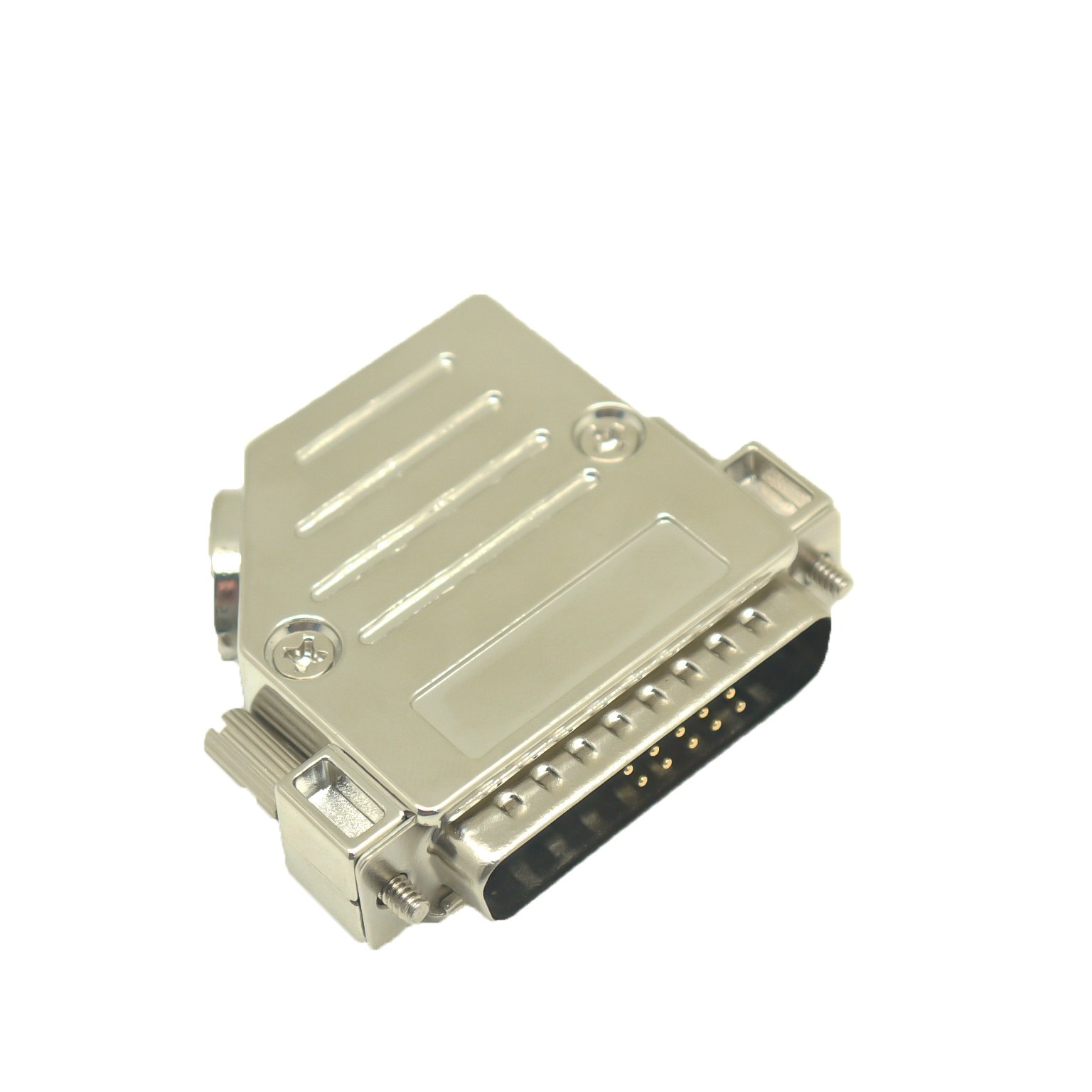 hot sale factory good quality D-Sub 25pin metal hood 45 degree for VGA cable connectors DB25