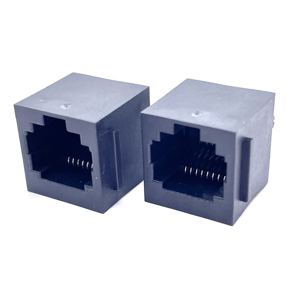 Soulin Black RJ45 Single Ports Conector 5201 8P8C Female PCB Mount Modular Jack RJ45 Connector
