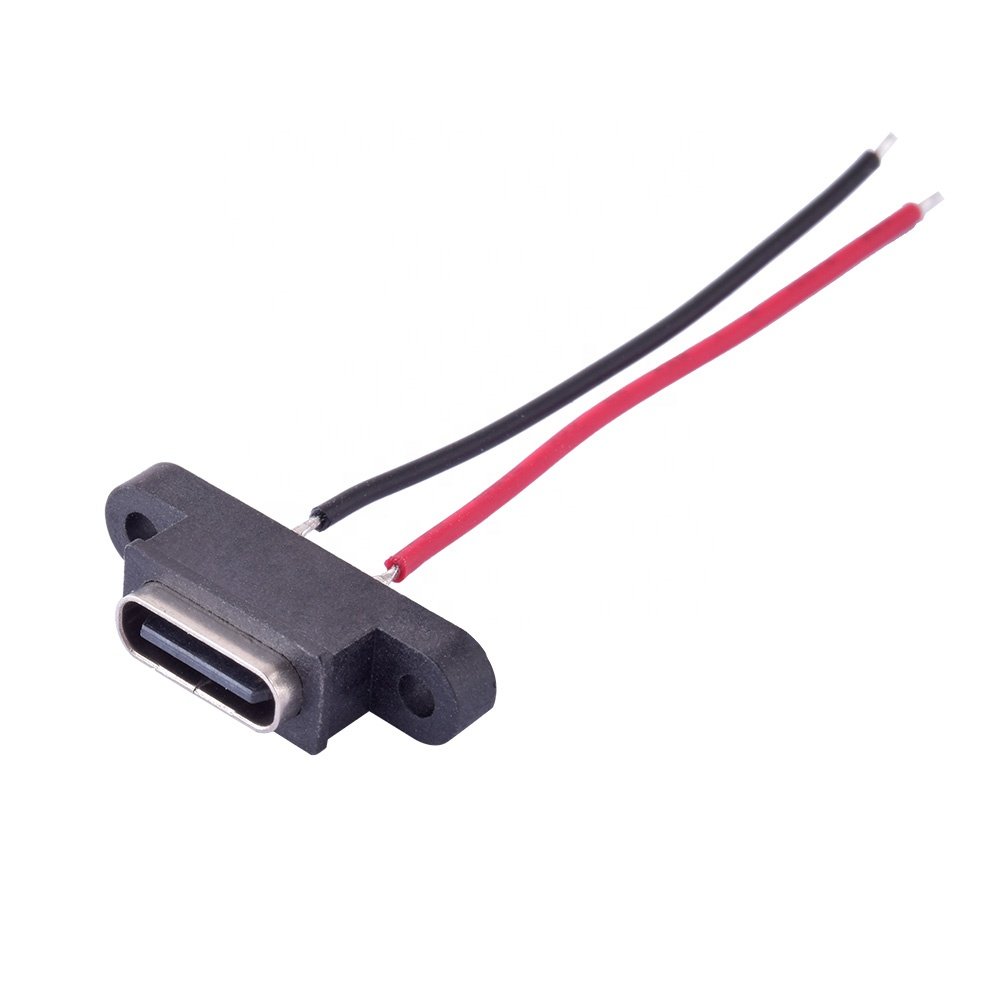 USB C Type Waterproof Connector Type-C 2Pin Waterproofing Connector ipx8