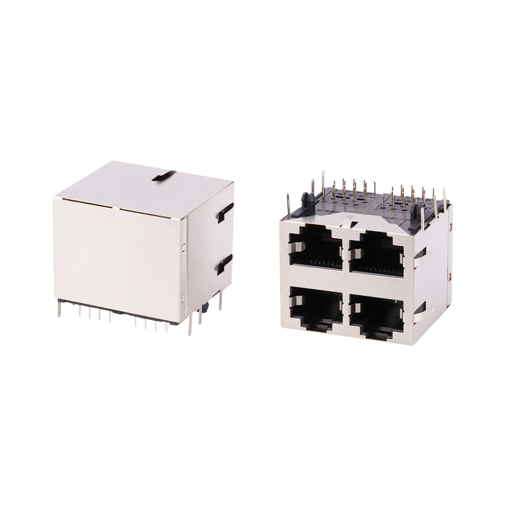 2-Port Utp Rj45 Network Cable Connector Communication Accessory