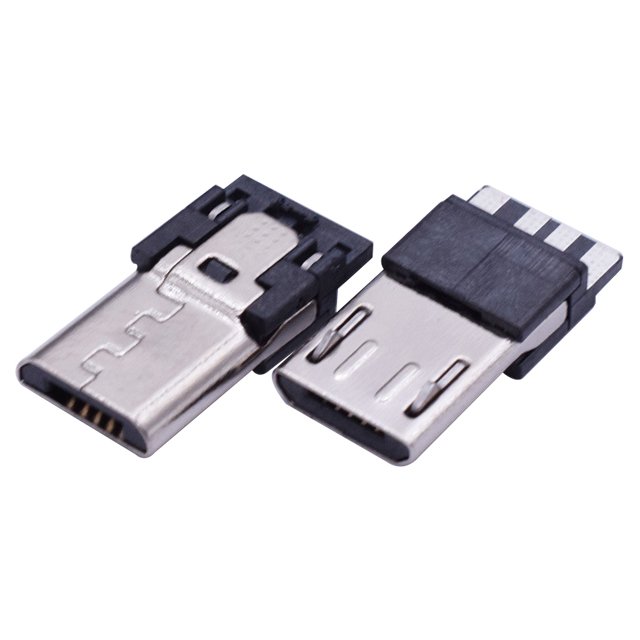 Micro B USB 2.0 Male mounting Connector Plug Solder Type Micro usb socket v8 connector