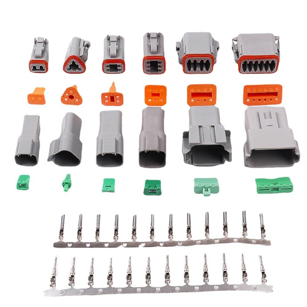 3 Pin Black Female Male DT Waterproof Auto Connector DT06-3S-E005 DT04-3P-E005 Deutsch connector