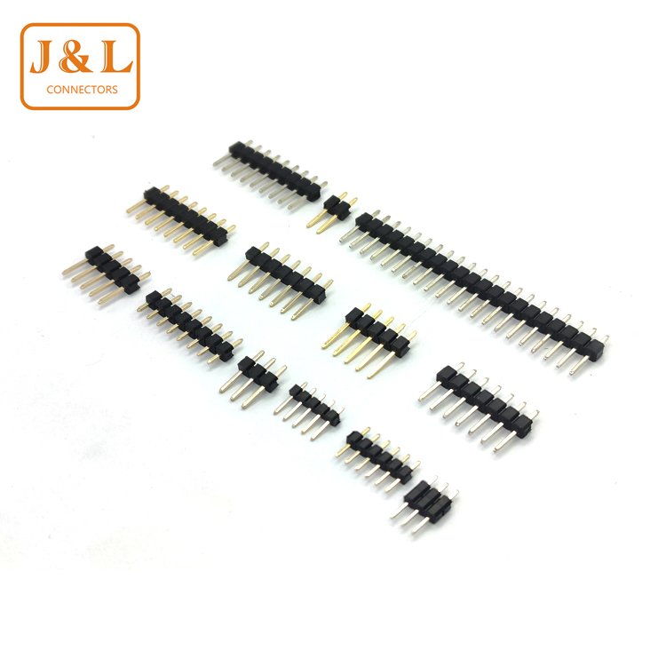 Hot Sale 2.2mm Pitch Straight Header Connector 2-40p DIP Single Row PCB 2.2mm Vertical Male Pin header