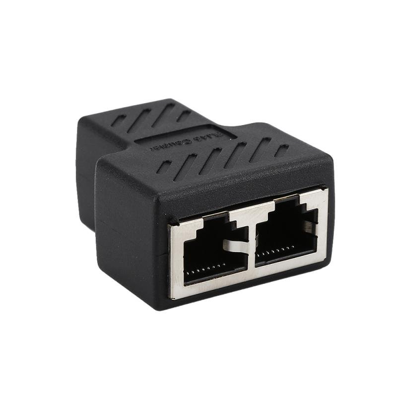 RJ45 1 To 2 LAN Ethernet Network Cable Female Splitter Adapter Connector 8P8C Cable Extender LAN Plug Network Connector