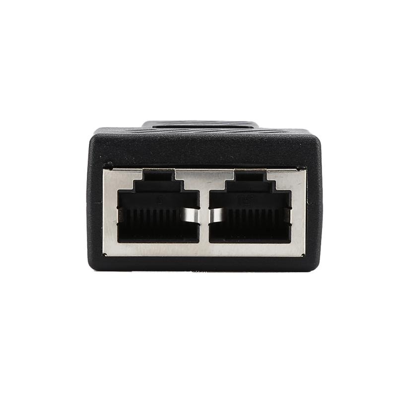 RJ45 1 To 2 LAN Ethernet Network Cable Female Splitter Adapter Connector 8P8C Cable Extender LAN Plug Network Connector