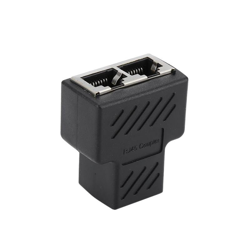 RJ45 1 To 2 LAN Ethernet Network Cable Female Splitter Adapter Connector 8P8C Cable Extender LAN Plug Network Connector