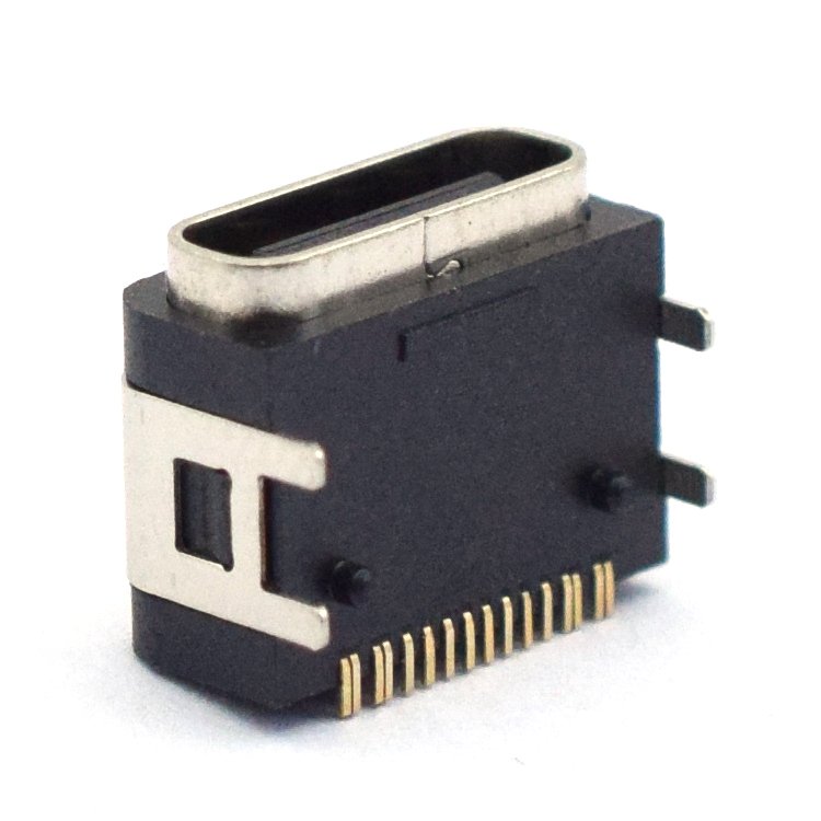 one-stop manufacturers support cutomization original usb c 16pin vertical type c female connector waterproof IPX7