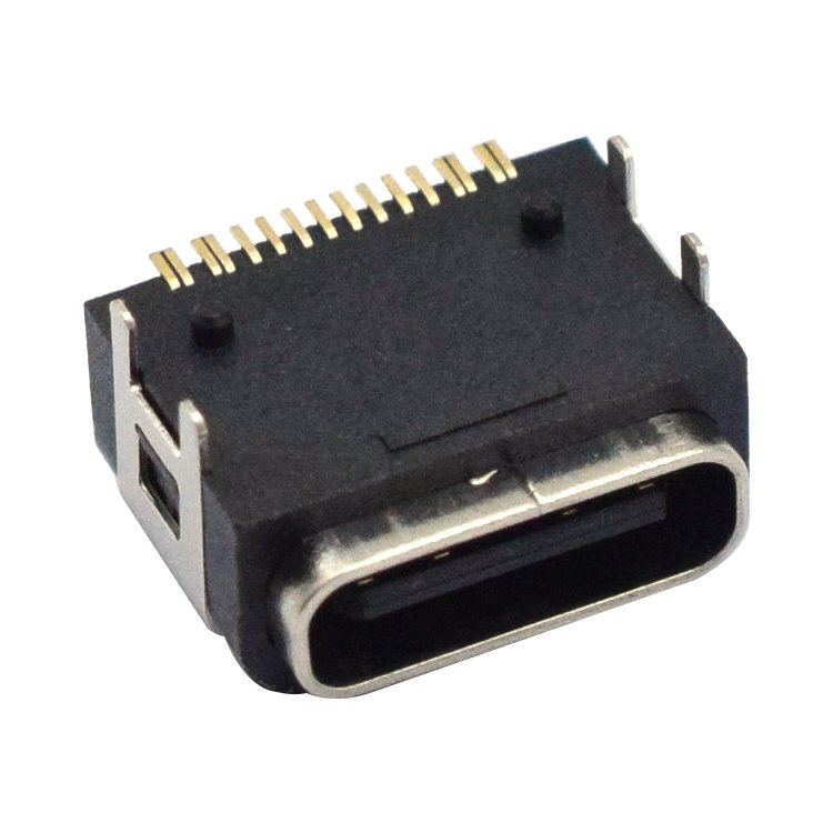 one-stop manufacturers support cutomization original usb c 16pin vertical type c female connector waterproof IPX7