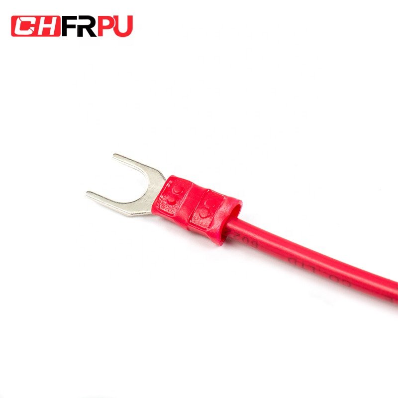CHFRPU PVC Insulated fork Terminal copper brass connector electrical crimp spade insulated ferrule Bolt-on terminal