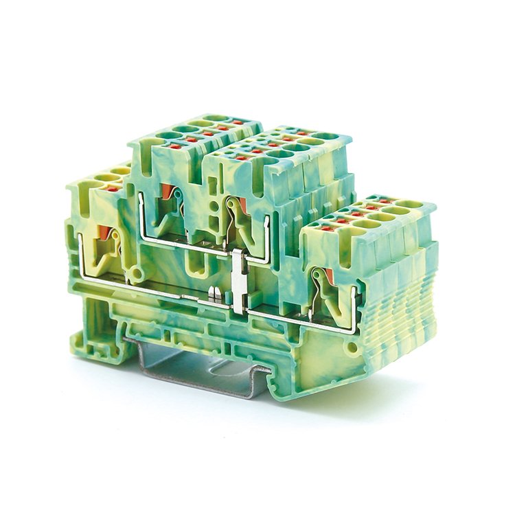 Feed-through terminal block UDK 4 double in double out din rail terminal block connector