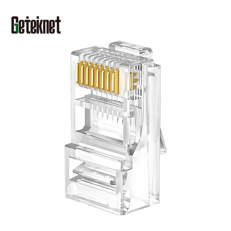 Qualities product rj45 connector cat6 8P8C transparent network connectors unshielded UTP cat5e modular plug