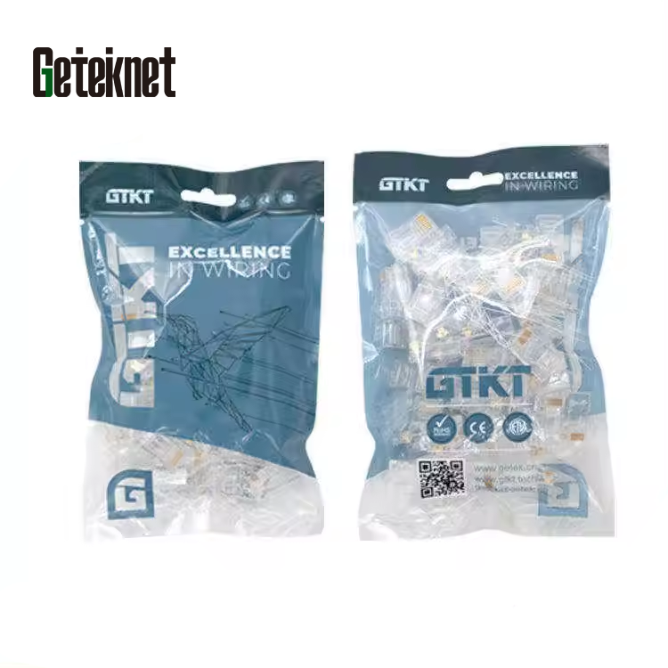 Qualities product rj45 connector cat6 8P8C transparent network connectors unshielded UTP cat5e modular plug