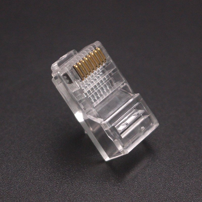 RJ45-100M-1U CCTV Supplier RJ45 Waterproof Connector of Cat5e Cat6 Plug 8 Pin 8