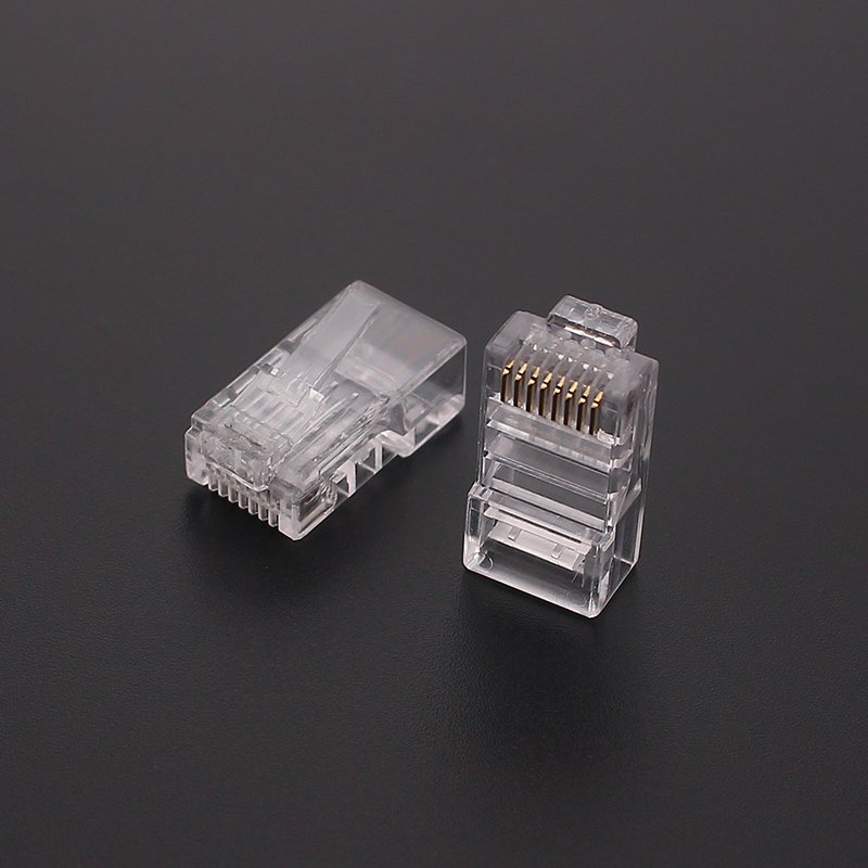 RJ45-100M-1U CCTV Supplier RJ45 Waterproof Connector of Cat5e Cat6 Plug 8 Pin 8