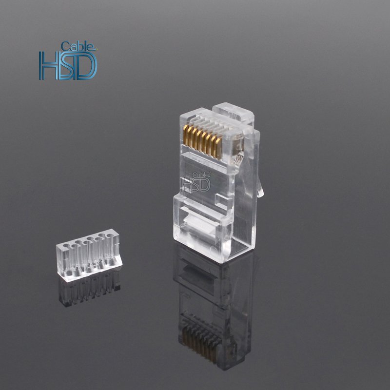 100 pcs/pack Cat6A Ethernet Network Internal RJ45 Male Connector Unshielded 6A 8 Pin Type 8P8C Connector