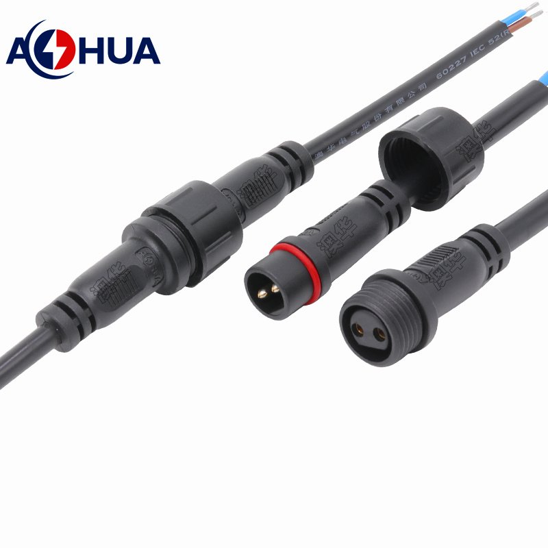 Circular Male Female Connector White Waterproof Sensor Connector 2 3 Pin Plug Socket