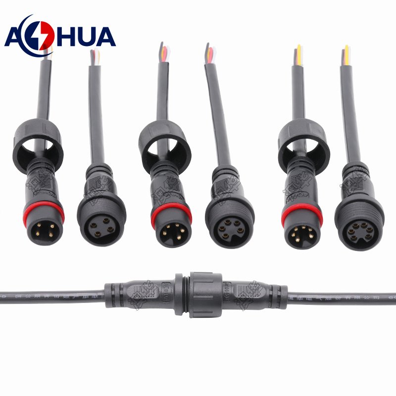 Circular Male Female Connector White Waterproof Sensor Connector 2 3 Pin Plug Socket