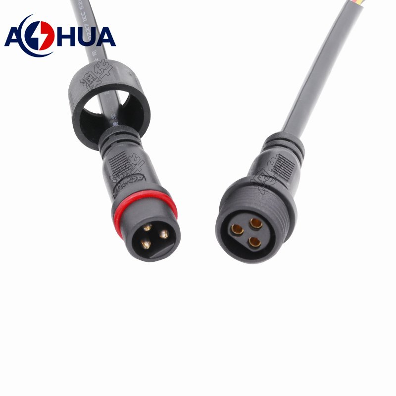 Circular Male Female Connector White Waterproof Sensor Connector 2 3 Pin Plug Socket