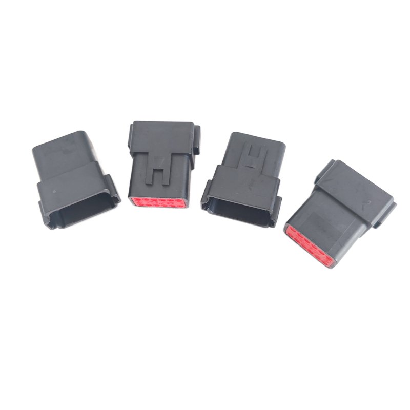 Deutsch 12 Way Receptacle Deutsch DT Series with Reduced Dia. Seal (E-Seal) Black Male Connector DT04-12PA-CE02