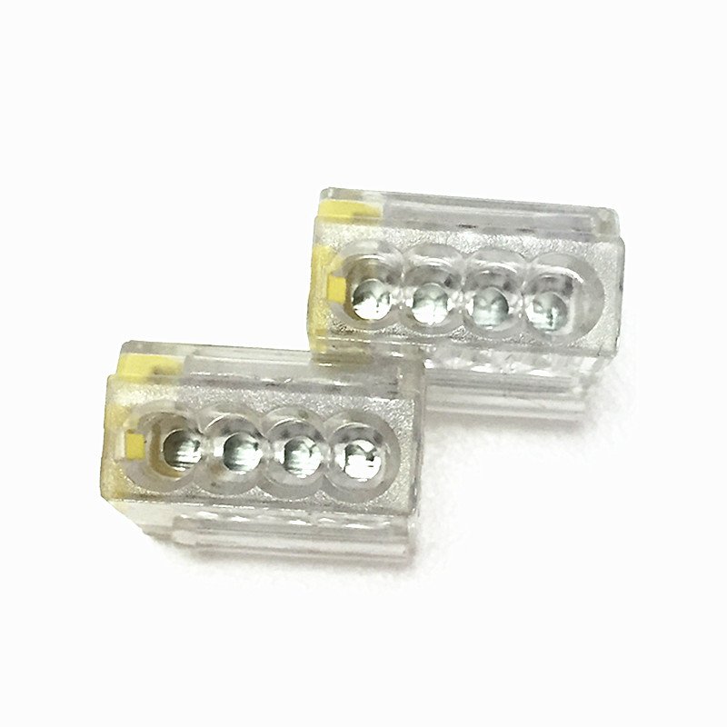 Original 4 Conductor compact push wire Connector for junction boxes