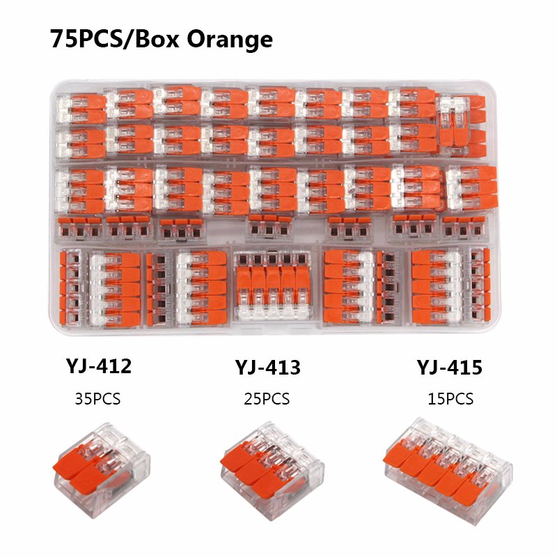 Wire Connectors Set Box 222-412 413 Universal Compact Fast Lighting Wiring Led Strip Cable Quick Conector Push-in Terminal Block