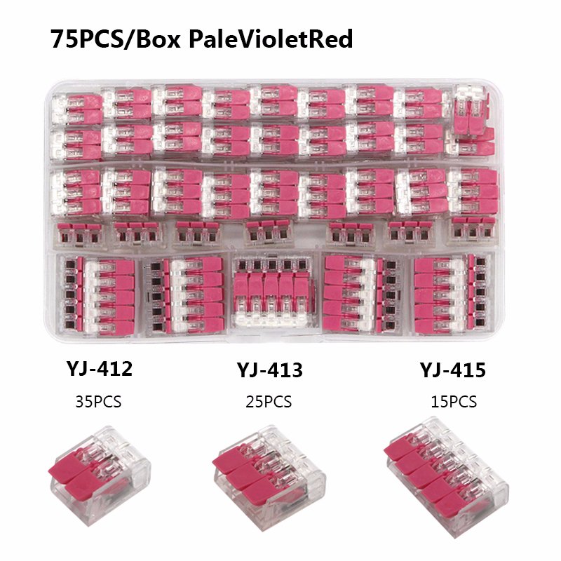 Wire Connectors Set Box 222-412 413 Universal Compact Fast Lighting Wiring Led Strip Cable Quick Conector Push-in Terminal Block