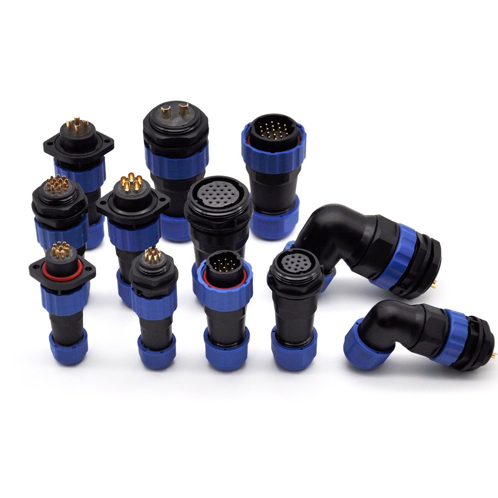 M25 M20 sp 13 16 3+9pin 30A Waterproof Connector For Motor Encoder Bicycle And Lighting power connector durable 12pin